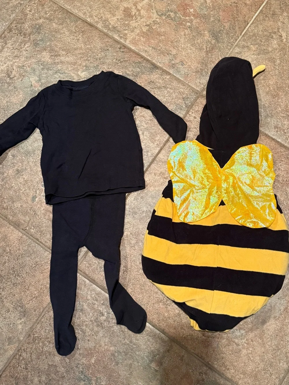 Carter's Black & Yellow Bee Costume Set with Hood